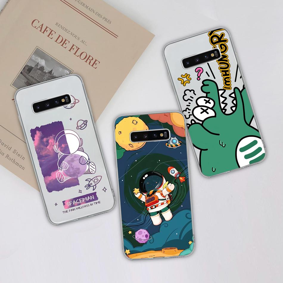 For Samsung S10 Lite Plus S10E Phone Case Creative Stamp Soft Clear Silicone Anti Drop Back Cover For Samsung Galaxy S 10 E Mask