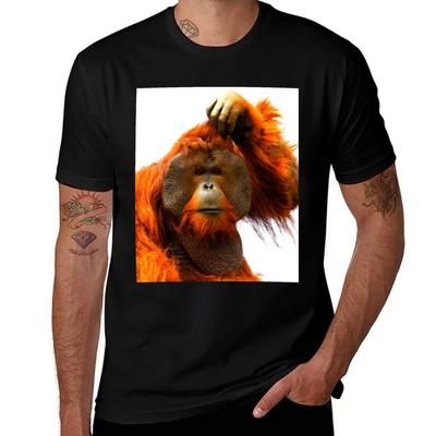 Sumatran Orangutan 2 T-Shirt Work Utility Short Sleeve Shirt