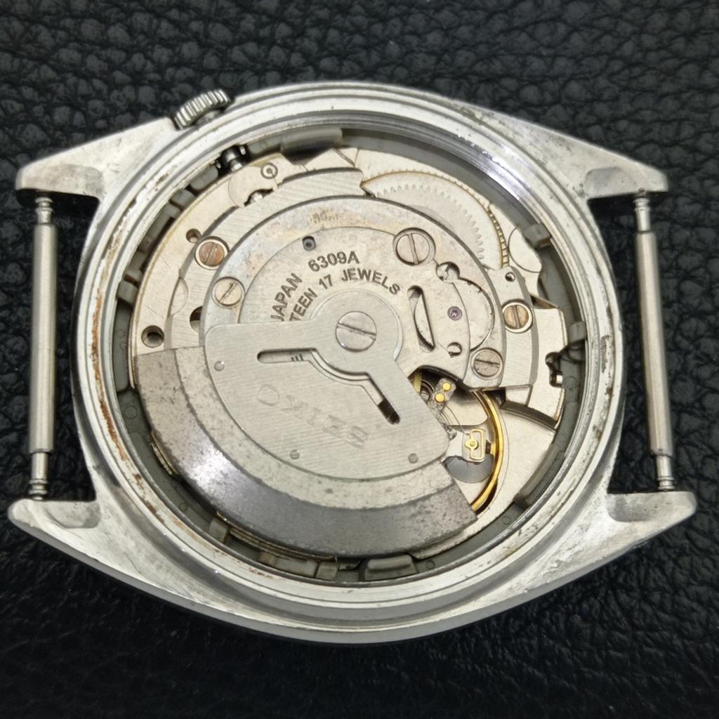 Seiko 5 AUTOMATIC JAPAN MENS 6309A VINTAGE ARABIC BLUE DIAL WATCH A702438-5 R124-a702438