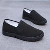 Fashion 2025Women Fashion Plus Size Anti Skid Black Canvas Shoes Student School Spring & Summer White Slip On Shoes Zapatos De Mujer