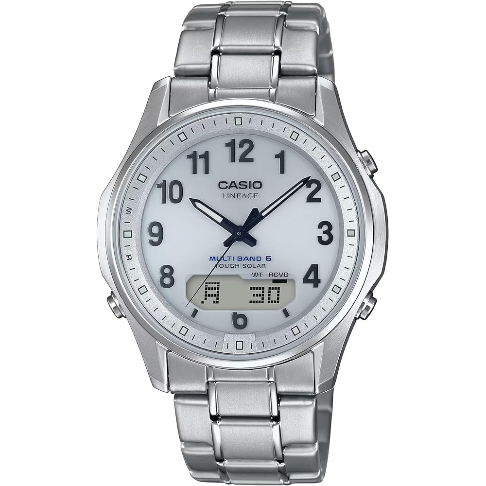 Casio Lineage Солнечные Радиоуправляемые Часы LCW-M100TSE-7AJF Мужские Серебристая Нержавеющая Сталь Водонепроницаемость 10 АТМ