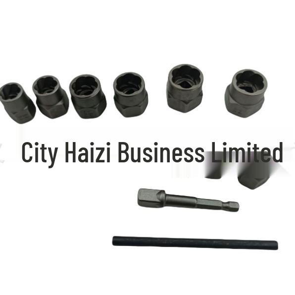 14-Piece High-Style Nut Extractor Set with Reverse and Sliding Tooth Sleeves