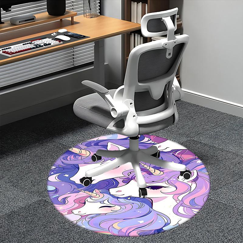 

Unicorn Fantasy Chair Mat Round Carpet for Home Decor, Office Use, Living Room, Bedroom Gift0269b 80cm by 80cm