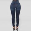 Dámské džíny Denimové tužkové kalhoty s vysokým pasem ke kotníkům Slim střih Praní Jednobarevné Streetwear Sexy Knoflíky Kapsy Zip Y2k