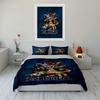 One Piece Anime Bedding Set Blue Design Bedding set (1 duvet cover, 2 pillowcases, duvet not included)