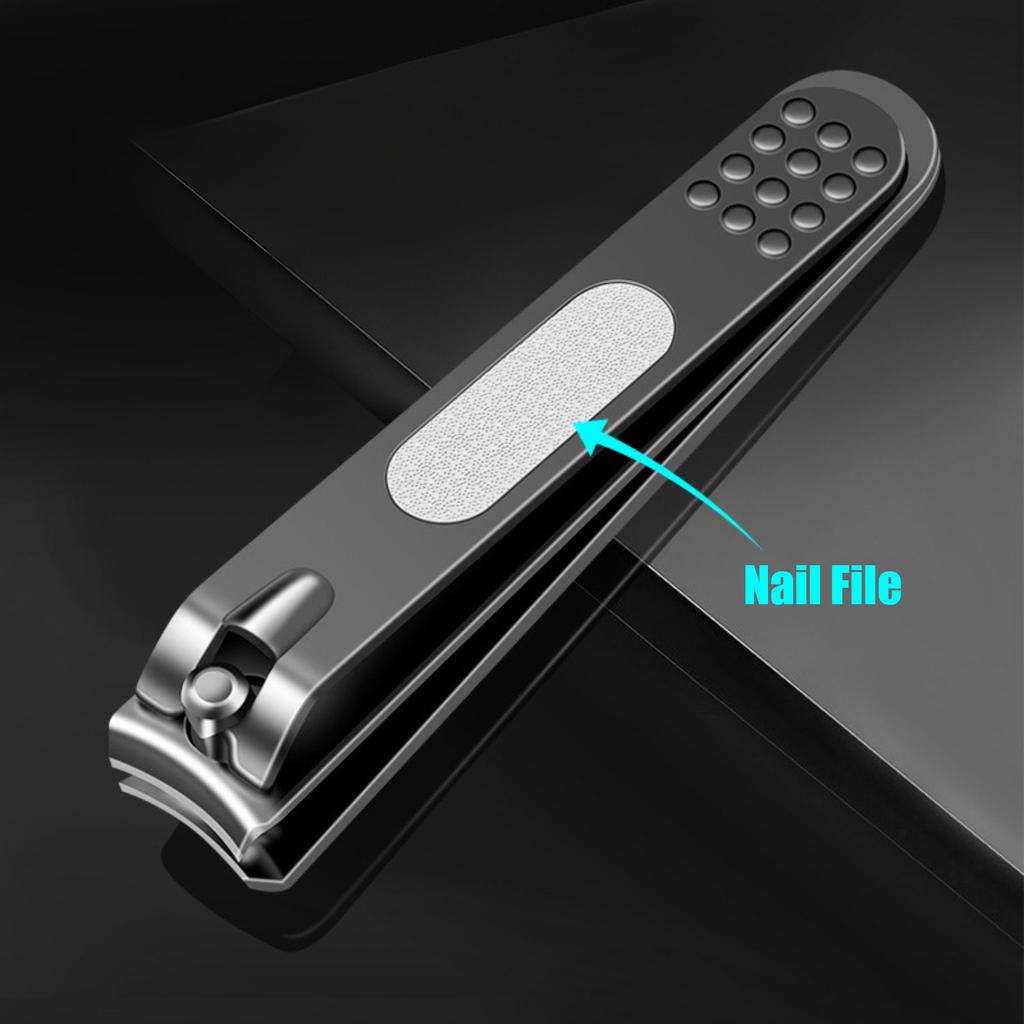3Pcs Nail Clippers Simple Black Silver Non-Slip And Sharp Nail Clippers Labor-Saving Stainless Steel Nail Trimmer Manicure Tools