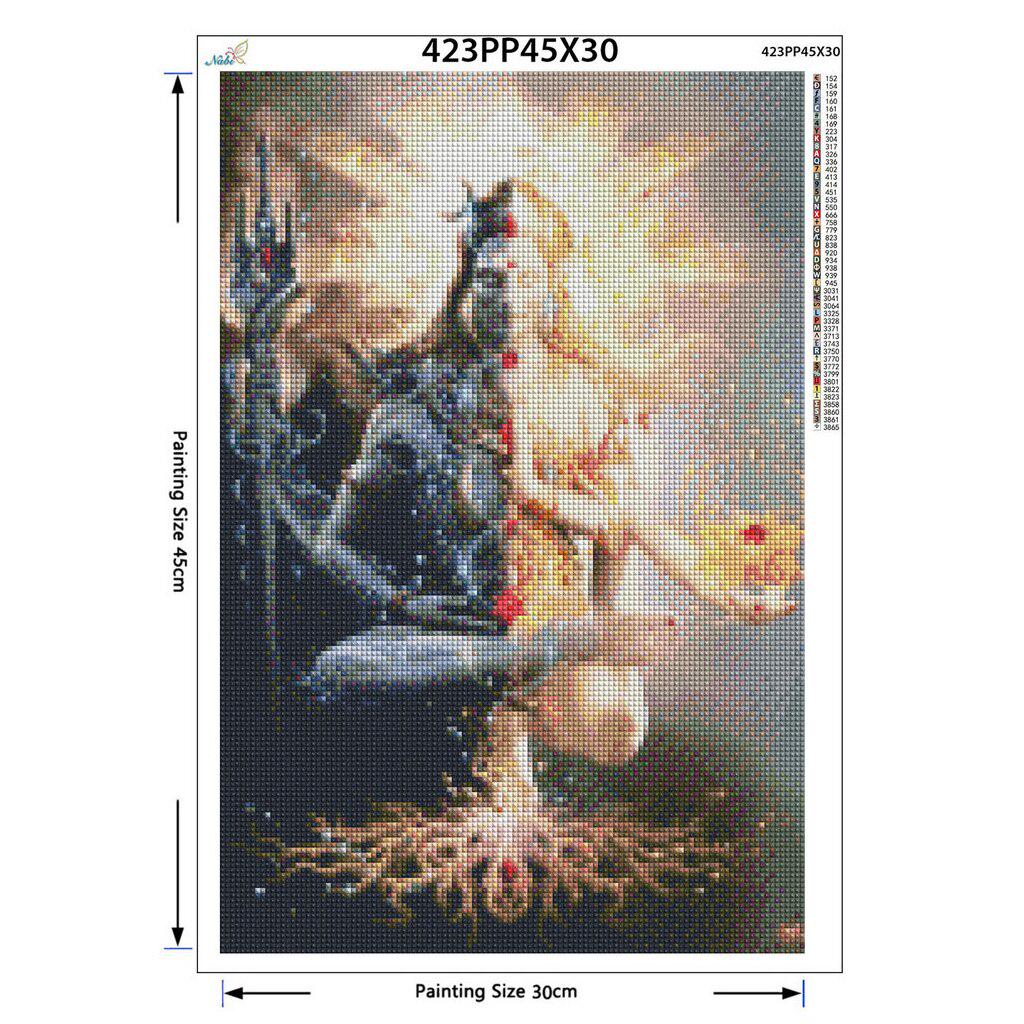 Yin Yang Mage New Crafts Embroidery Kits Flower Full Diamond Painting Cross Stitch Needlework