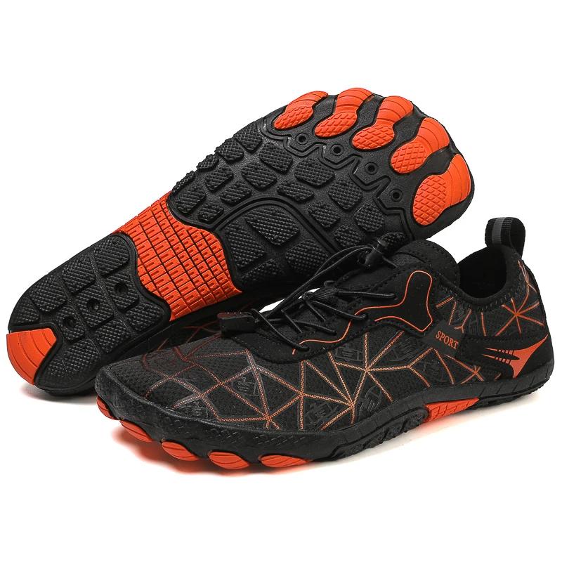 

Summer Adults Men Women Water Shoes Barefoot Beach Shoes Swimming Shoes Plus Size 47 48 With Hole Unisex Dropshipping 34 чёрный