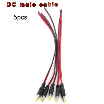 2,1x5,5mm DC zástrčka samec 12V DC napájecí pigtail prodlužovací kabel pro LED páskové světlo Driver CCTV kamery konektor