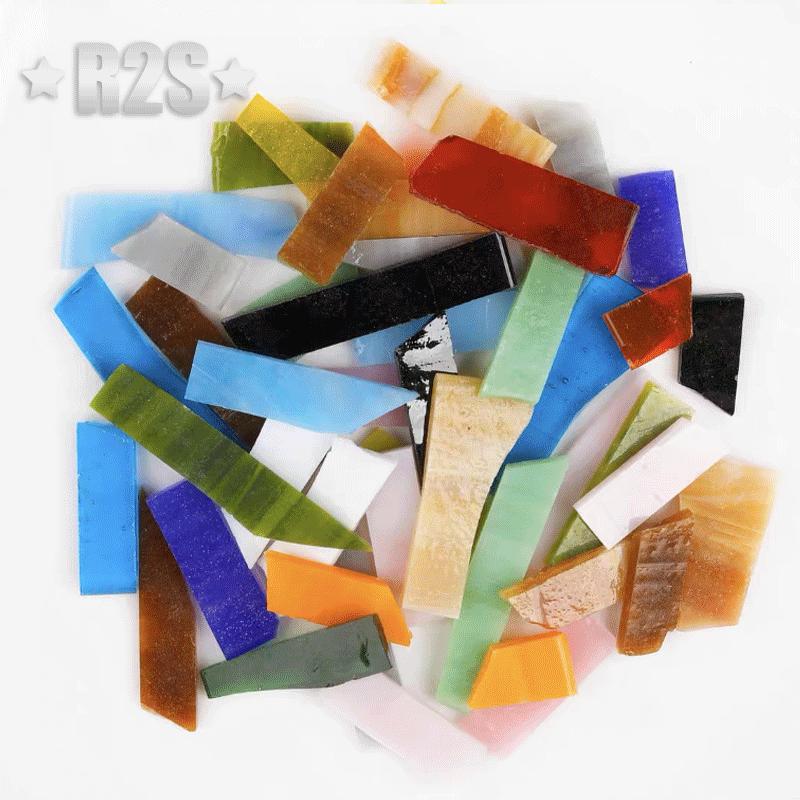 100g/Lot Mosaic Tiles Stained Glass Mosaic DIY Handmade Coaster Mosaic Puzzle Making Art Wall Decoration Supplies Mixed arte