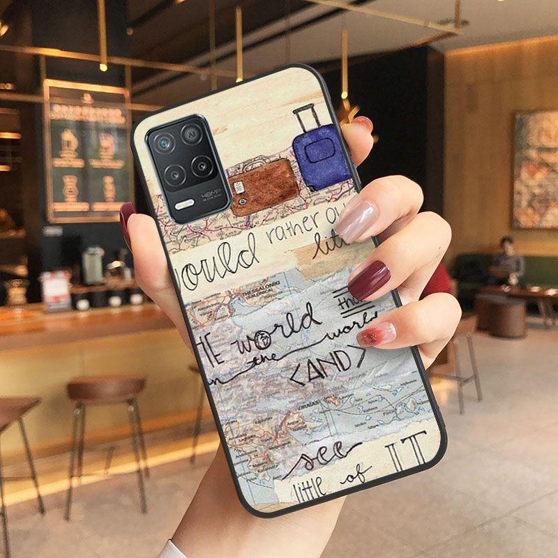 Funda Travelling World Map Travel Plans Phone Cover For Oppo Realme 8Pro 6PRO 6i 7pro 9i 9pro C11 C21 C25Y C25S C3 Q3S XT Cases