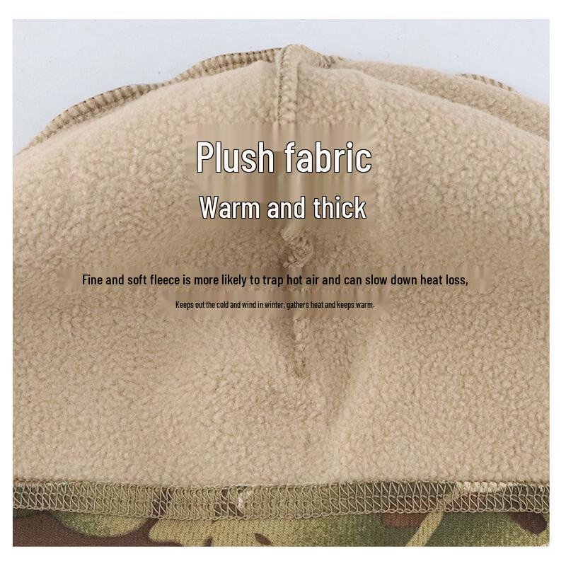 Mling Men's Camouflage Fleece Hat & Neck Warmer Set