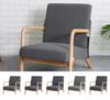 Finka Armchair Cover, Gray, Thick Velvet