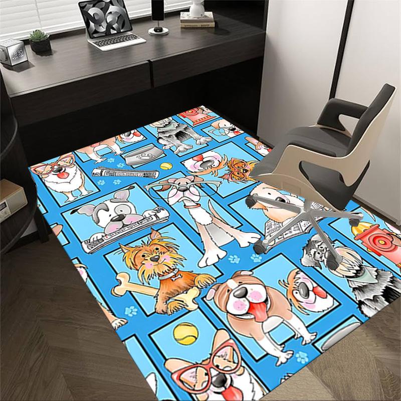 

1PC Dogs Print Extra Large Non-Slip Floor carpet, Office, family, bedroom, Studio Large Area Rug,Longlasting Material-J0357 60cm by 90cm