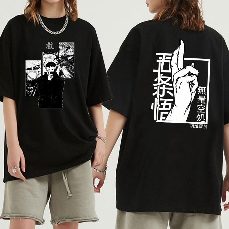 Gojo Satoru Anime Jujutsu Kaisen T-Shirt for Women Graphic T Shirts Woman Fashion Casual Tshirt Tee Manga Men