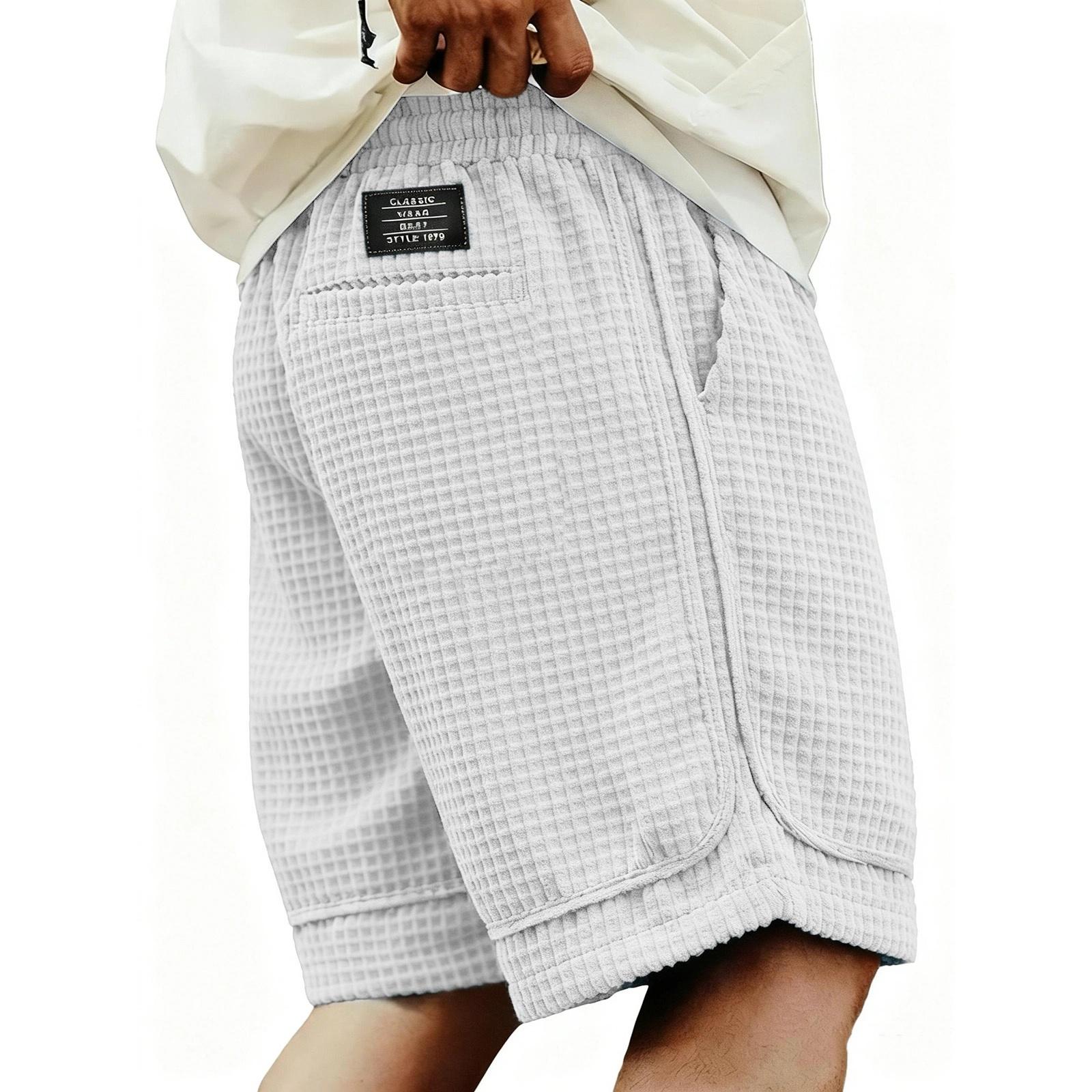 

Men s -color Casual Loose Five-inch Length Shorts Men s Breathable And Comfortable Sports Shorts XL білий