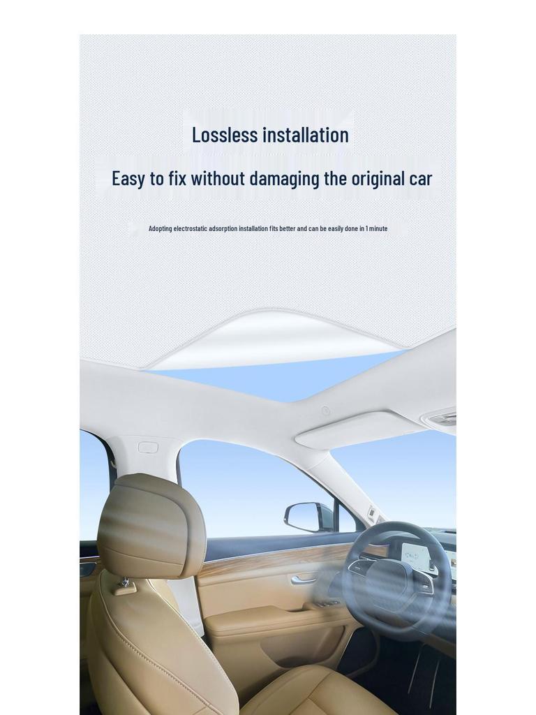 Static Sunshade for AITO M7 Sunroof: Heat Insulation, Sun Protection, Privacy, Light Blocking.