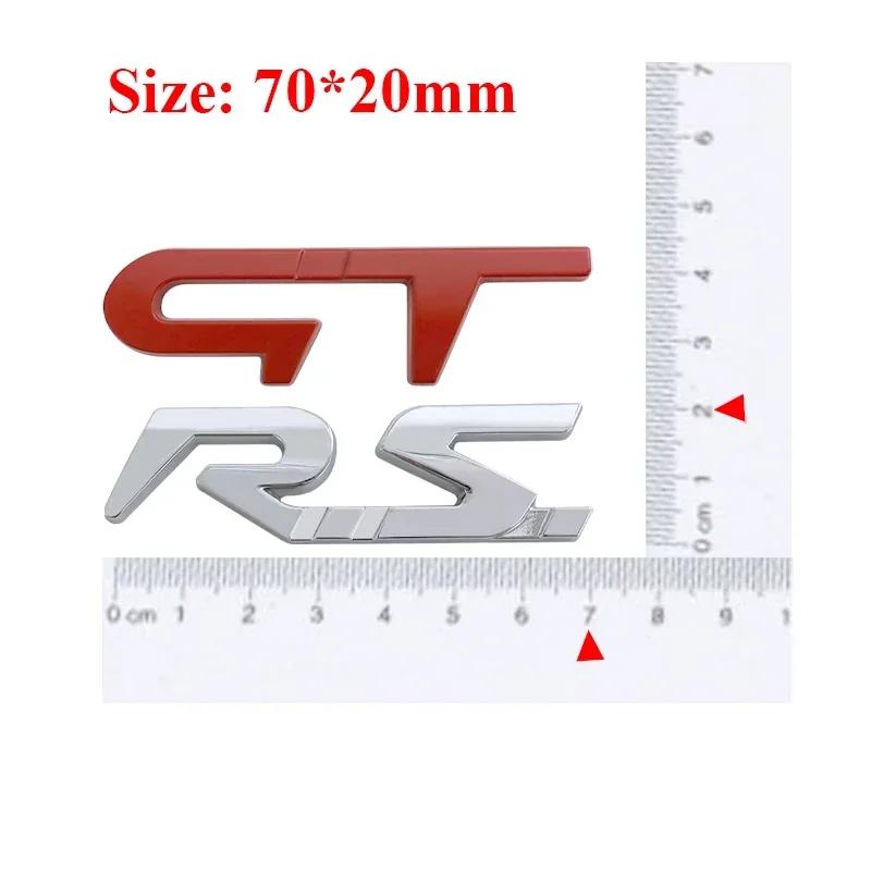 3D Metal GT RS Sport Logo Car Rear Trunk Emblem Badge Sticker for Renault Logan Clio Megane Kangoo 1 2 3 4 Captur Espace Twingo