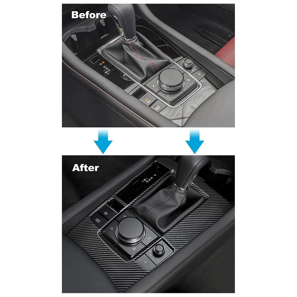 Center Console Gear Panel Frame Cover Carbon Fiber Replacement for 3 2020‑2025 Central Console Gear Panel Frame