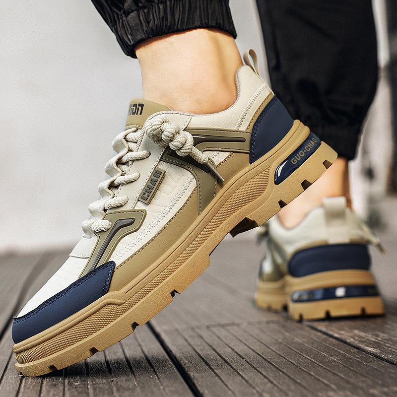 

Мужская обувь 2025 года, новая весна, универсальная, повседневная, спортивная, кожаная, с низким верхом, рабочая обувь, рабочая одежда для активного отдыха, модная обувь, ботинки Martin 39 бежевый