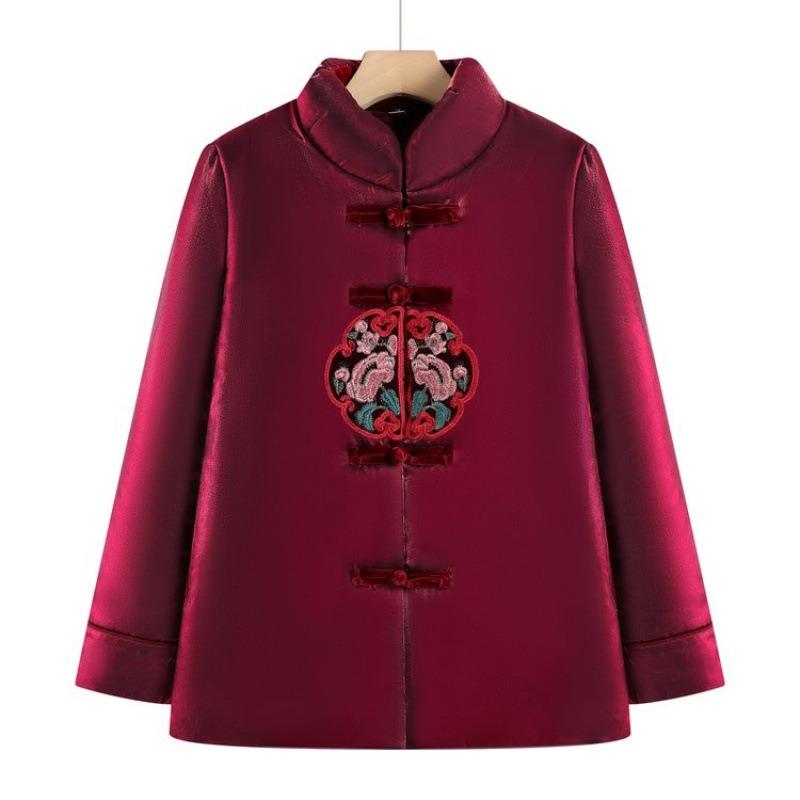 Happy Wife Winter Cotton-padded Coat Thickened Warm Jacket 0-year-old Old Clothes Woman