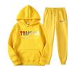 Completo Tuta Jogger con Felpa con Cappuccio Oversize da Uomo - Tessuto Misto Cotone con Stampa Autunnale Casual