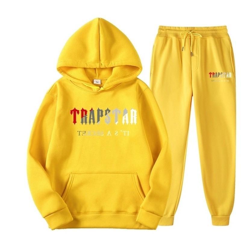 Completo Tuta Jogger con Felpa con Cappuccio Oversize da Uomo - Tessuto Misto Cotone con Stampa Autunnale Casual