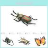 Realistisches PVC Insektenmodell-Set mit Schmetterlingen, Käfern, Spinnen, Ameisen und Libellen für Sammler und Liebhaber