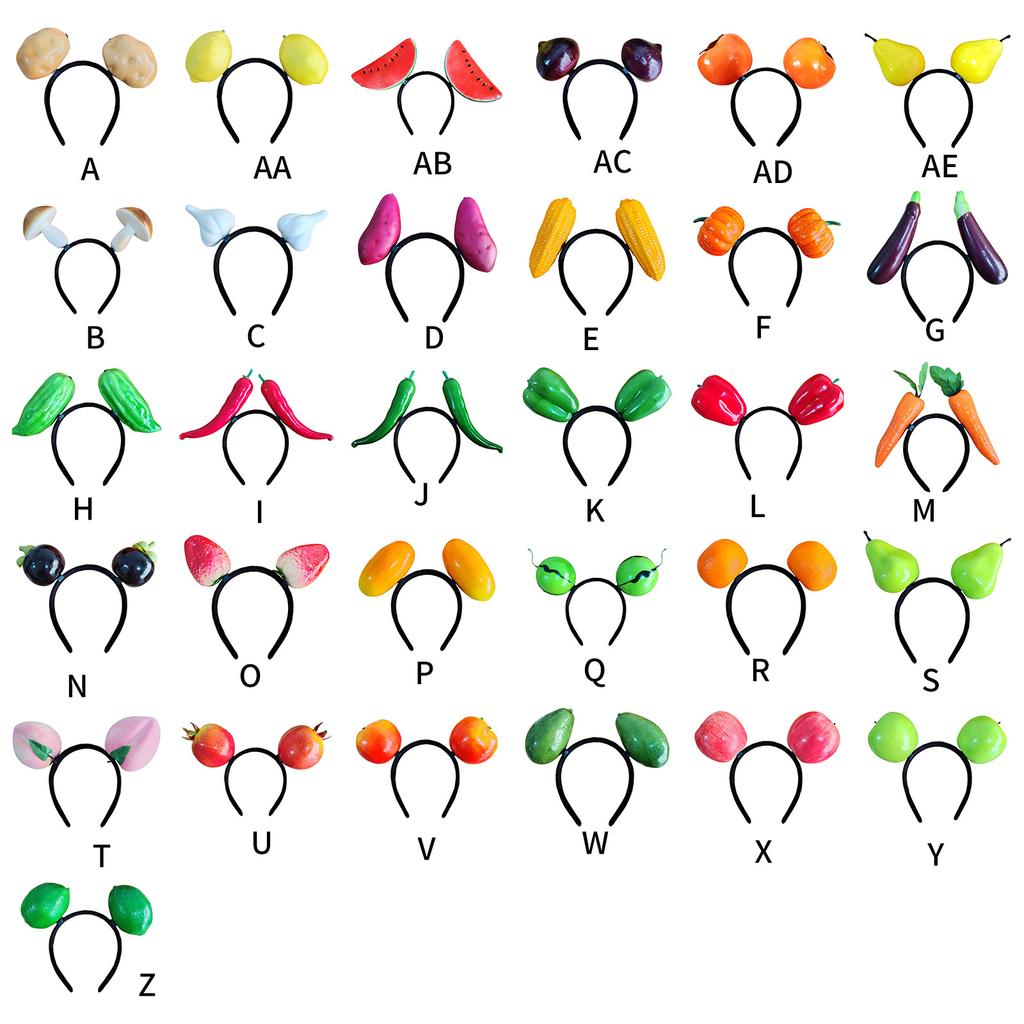 Creative Double Headed Fruit/Vegetable Headband For Kids Teens And Fashion Loving Adult Perfect For Party Gathering