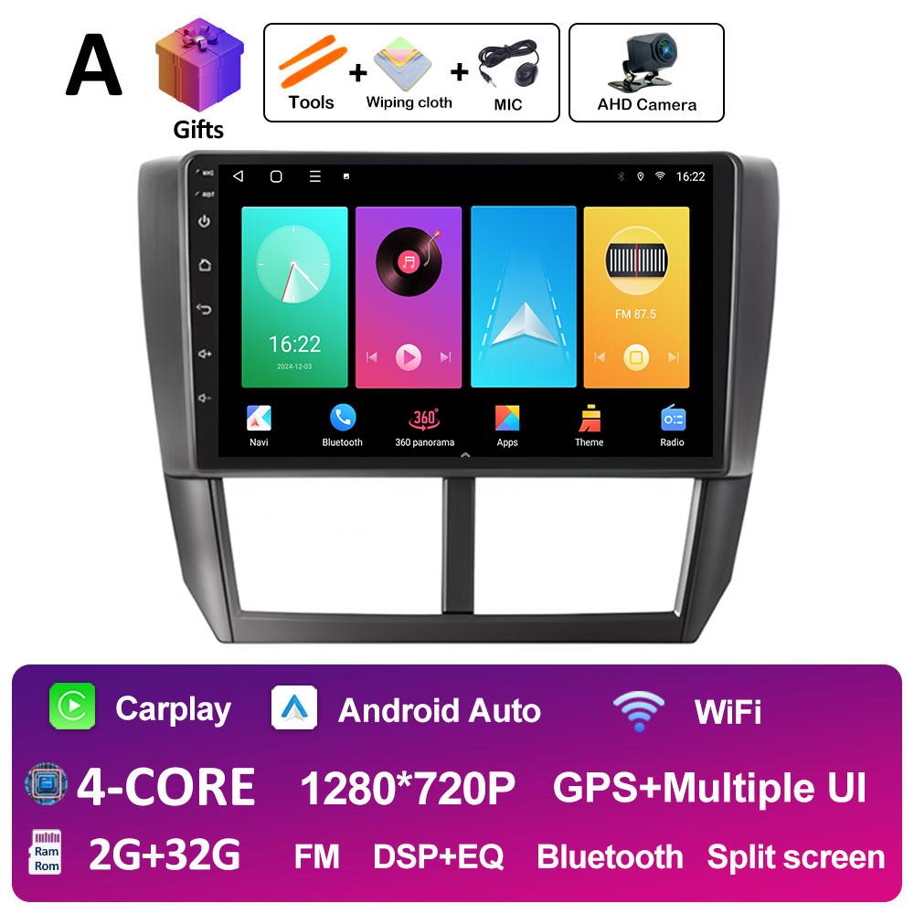 Wireless Carplay DSP Stereo For Subaru Forester 3 SH 2007 2008 2009 2010 2011 2012 2013 Android 14 WIFI Bluetooth 4G Auto Tools