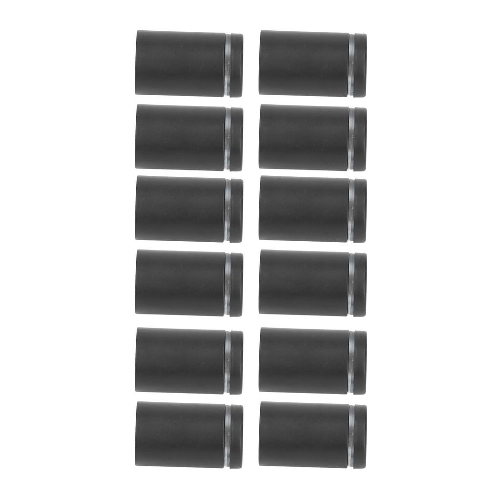 12Pcs Standoff Screws Stainless Steel Wall Mount Advertising Holder Acrylic Glass Nail Black