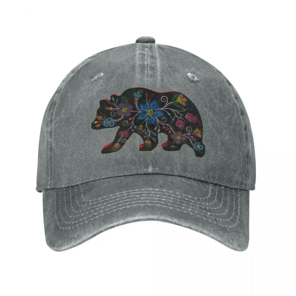 Walking Bear Baseball Cap Sunscreen Christmas Hats MenS Caps WomenS