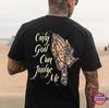 ONLY GOD CAN JUDGE ME Praying Hands Graphic Black Print T-shirt