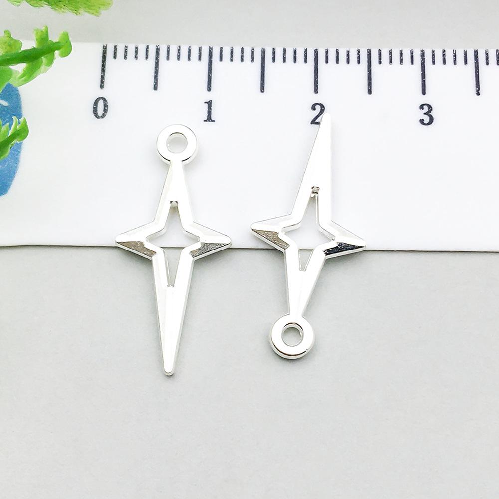 100-Piece Five-Color Alloy Sun, Moon, and Star Pendant Charms for DIY Jewelry