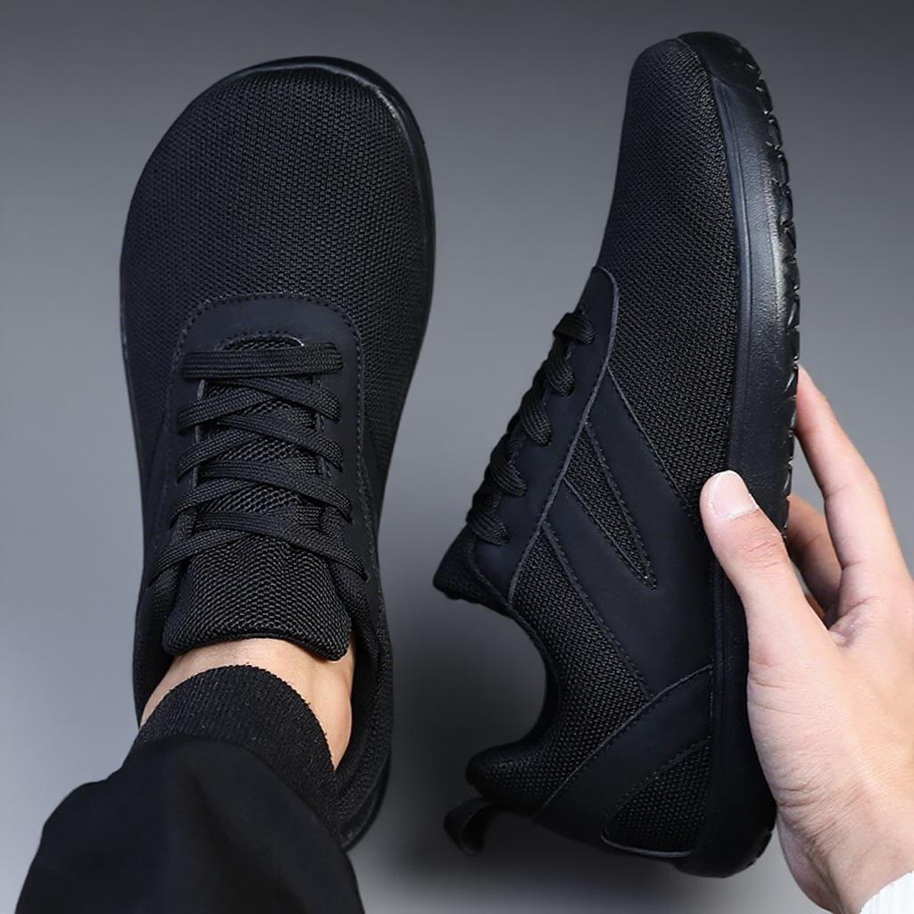 Fashion Men's Wide Toe Box Walking Shoes with Zero Drop Anti Slip Rubber Outsole Wide Version Minimalism Barefoot Shoes Flat Shoes 2025