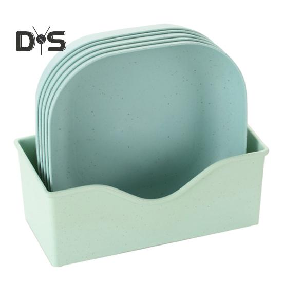 

1 комплект, не растрескивающаяся тарелка для костей, практичная домашняя тарелка для закусок, без заусенцев, тарелка для конфет Square зелёный