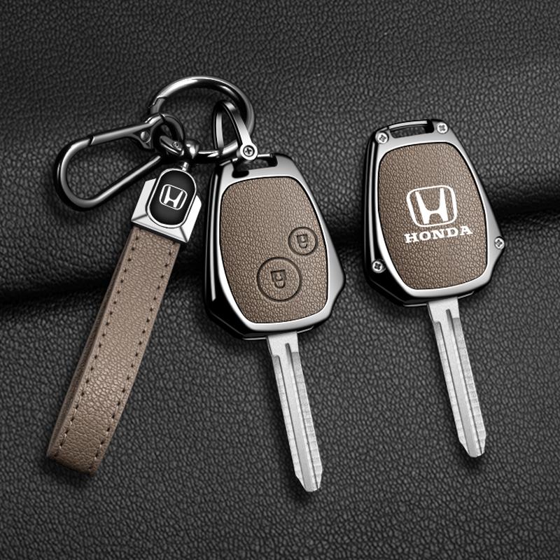 DNPVT1 Zinc Alloy Leather Car Remote Key Case Cover For HONDA Accord CRV Pilot Civic 2003 2007 2008 2009 2010 2011 2012 2013 Accessory