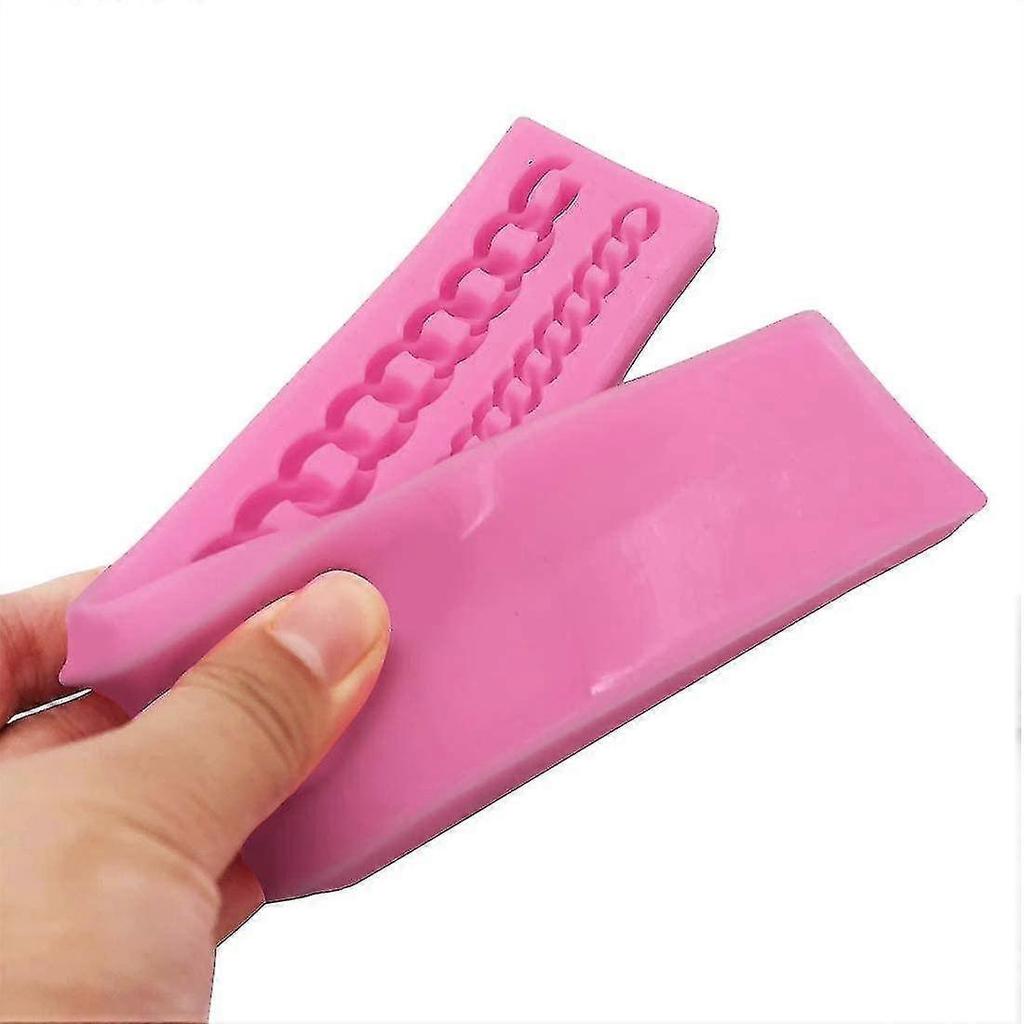 Diamond Chain Silicone Fondant Mold Cake Decorating Pastry Gum Pastry Tool Kitchen Tool Sugar Paste Baking Mould Cookie Pastr