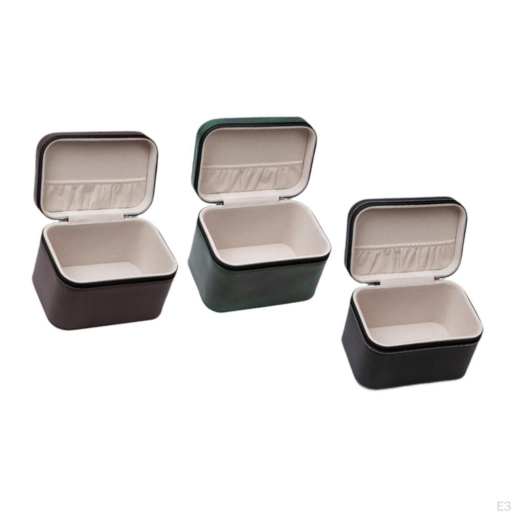 Jewelry Storage Box Bracelets Display Holder for Women Portable Organizer Zipper Closure