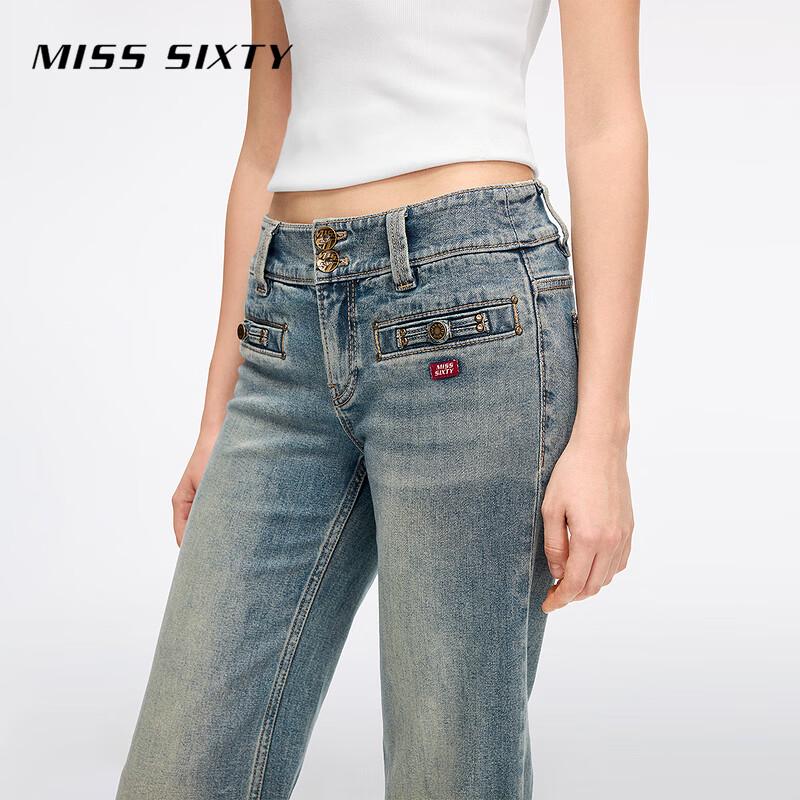 MISS SIXTY 2026 Spring Women's Double-Button Slimming Flare Jeans