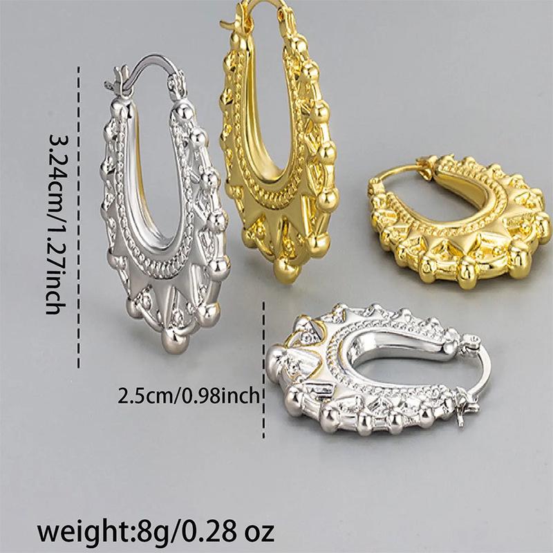 Vintage-Style European Textured Earrings: Popular and Versatile Fashion Accessory