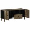 VidaXL TV Cabinet Light Grey 105x33.5x46 Cm Solid Mango Wood, TV Bench, Hi-fi Cabinet, Entertainment Center, Sideboard 4017806