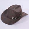 Wide Brim Cowgirl Jazz Hat Serpentine Visor Caps Gentleman Knight Hat  Outdoor