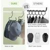 Mkono Hat Organizer for Baseball Caps Metal Hat Rack for Closet Set of 2 Hat Hangers Baseball Cap Holder Hat Storage Organizer Holds 20 Caps, Black