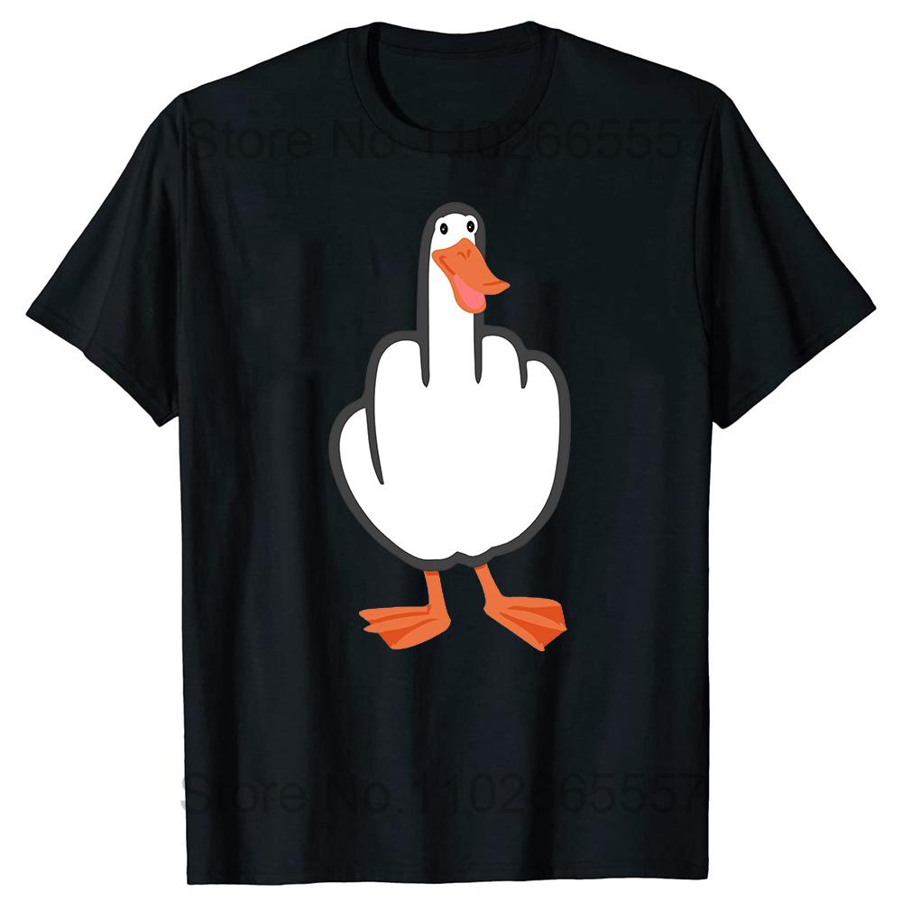 DUCK YOU Tričko s potiskem prostředníčku Pánské Krátký rukáv Kulatý výstřih Volné Tričko Letní Dámské Unisex Tričko Topy Camisetas