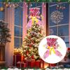 Foldable Christmas Tree Gift Hat Decorative Top Hat With Bow Ribbon Winter Holiday Party Decor