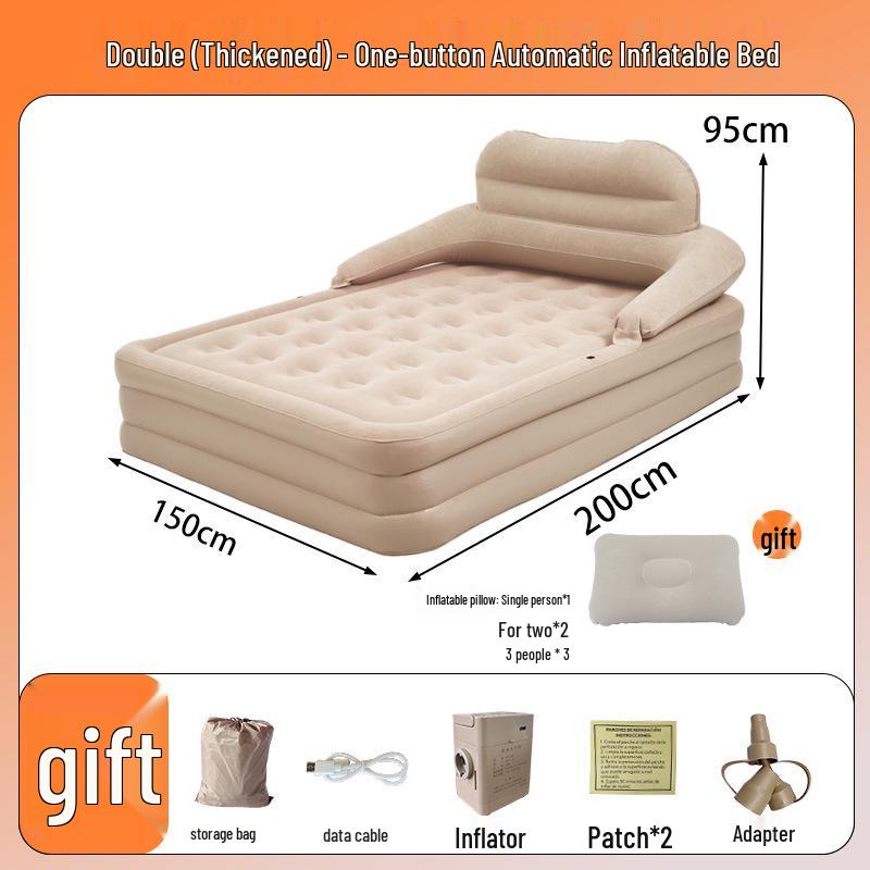 Portable Double Camping Mattress with Built-in Pump