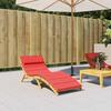 VidaXL Red Sun Lounger Cushion 180x60x4 Cm Oxford Fabric, Cushion, Seat Cushion, Patio Cushion 361858