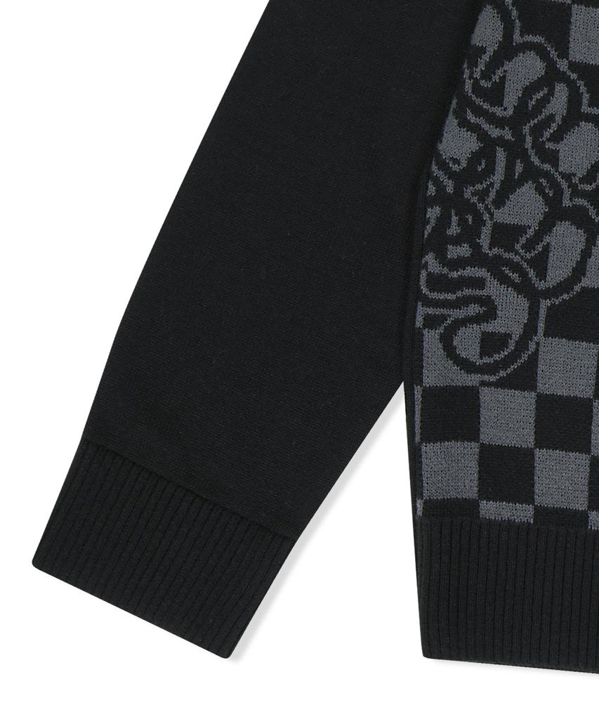Yeseyesee Y.E.S Checkerboard Cardigan Black