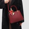 Bag Women's New Women's Bag Leather Portable Mother Bag for Mother-in-law Red Bridal Wedding Bag